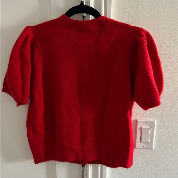 DOEN Scarlet Red Cardigan Sweater - Picture 3 of 3